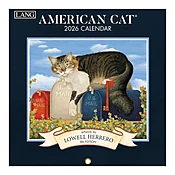 American Cat 2026 Mini Wall Calendar by Lowell Herrero
