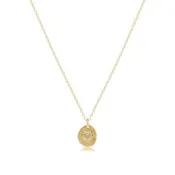16" SMALL GOLD INSPIRE LOVE CHARM NECKLACE