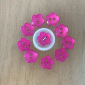 1/2" Flower Plastic Button