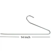 14" Chrome Slack/Pants/Skirt Hanger With White Vinyl Sleeve