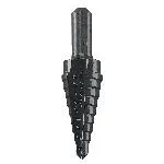 Lenox® 30883VB3 Step Drill Bit, 1/4 in Dia Min Hole, 3/4 in Dia Max Hole, 9 Steps, HSS, 9 Hole Sizes, 3/8 in Shank
