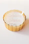 12oz ribbed glass candle