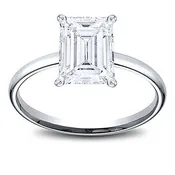 14K Gold 0.90ct Emerald Cut Diamond Solitaire Engagement Ring G SI2