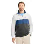ADVANTAGE PERFORMANCE COLORBLOCK QUARTER ZIP FLEECE - BRIGHT WHITE