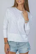 Celia Perfect Length Tee in White - Long Sleeve