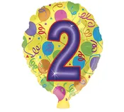 18" Number 2 Mylar Balloon