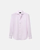 Classic Pink Linen-Blend Shirt