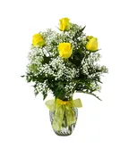 6 YELLOW ROSES