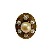 14K Gold Ring with Pearl