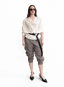 Abstraction Cowl Top - Champagne