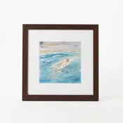 "The Swimmer" Watercolor on Paper, Framed