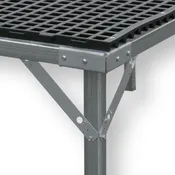 Aluminum Leg Brace for Greenhouse Bench Legs 1 x 12″