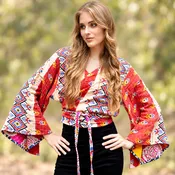 Free Spirit Kantha Butterfly Wrap Top