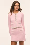 Amorette Knit Tweed Mini Skirt