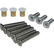 Boat Sliding Door Hardware Kit with White Flush Nuts