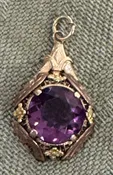 10k Amethyst Pendant