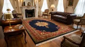 Blush Sage Dragon Motif Rug