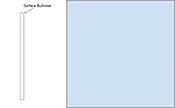 6 Inch (in) x 6 Inch (in) Bullnose Pool Tile - Light Blue