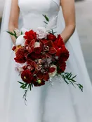 Burgundy Bridal Bouquet | Romantic Red Wedding Flowers | Flowers Valley — Flowers Valley Events
