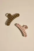 2 Pk Chain Hair Claw