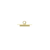 10FI83-G: Miyuki Slide End Tube 10mm Gold Plated- 2ppk