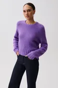 Adina Long Sleeve Crew Neck Sweater in Moonlit Violet