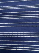 1 Yard Precut Wavy Lines on Blue 100% Cotton Blender