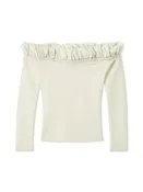 Balloon Frill Knit Pullover