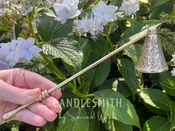 Baroque Brass Candle Snuffer – Antiqued Engraved, Long Handle