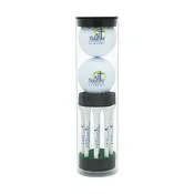 2 Golf Ball Tube with 2 3/4" Tees