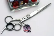 3 FINGER PET GROOMING SHEAR
8 1/2″ SIZE RAZOR SHARP EDGE