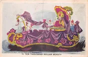 1907 POP Amusement Co Parade Float 10K Beauty Vintage Postcard AA106428