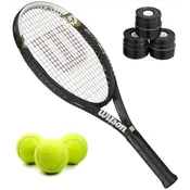 Wilson Hyper Hammer 5.3 Tennis Racquet Bundled w 3 Overgrips and 3 Tennis Balls
