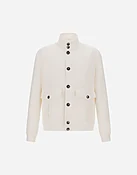 BOMBER JACKET IN COTTON LINEN POPELINE