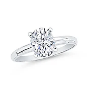 0.61 ct. H - SI3 Oval Cut Diamond Solitaire Engagement Ring in 14k Gold