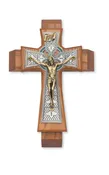 11" Walnut Celtic Sick Call Crucifix.