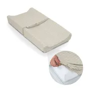 Ingenuity CozyClean Changing Pad, Wipeable Vinyl Surface, Removable Machine-Washable Cover, Fits Most Changing Tables - Taupe