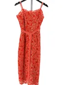 Alex Marie Size 4 Orange & White Dress