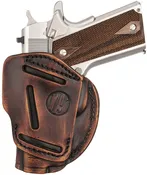 1791 Gunleather 3WH1VTGA 3-Way  IWB/OWB Size 01 Vintage Leather Belt Loop Fits 1911 3-4″ Ambidextrous Hand