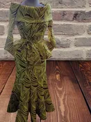 African print skirt set with pedulum waist and mermaid skirt set