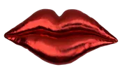 7" x 13" x 2" Red Plush Metallic Lip  63826RD