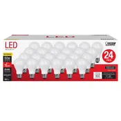 3008689 60W Equivalence A19 E26 Medium LED Bulb, Warm White - Pack of 24