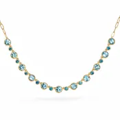 Aquamarine and Blue Diamond Bubble Necklace