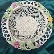 Belleek Pottery Retired Celebration Basket