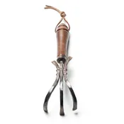Short Handle 3 Tined Garden Rake by Fisher Blacksmithing fb4
