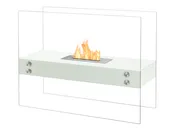 Vitrum H White- Freestanding Ethanol Fireplace – 31.5 in