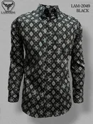 LAM2049 LONG-SLEEVE SHIRT BLACK