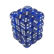 12mm d6 Translucent 36 Dice Blue/White