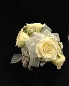 WHITE GLITTER BOW