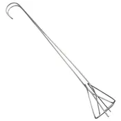 Orchid Nerd 18 Inch Galvanized Double Clay Pot Metal Hanger – Single Hanger